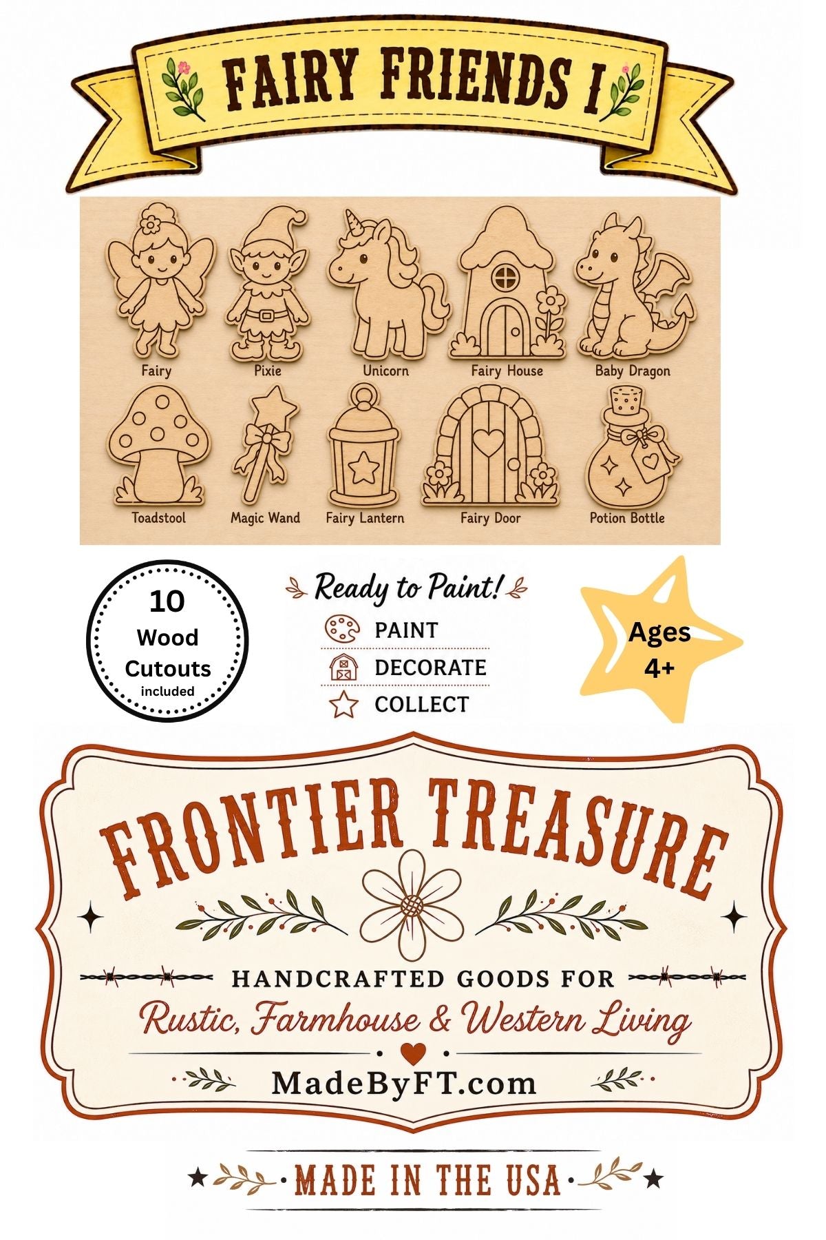 Fairy Friends I – Unfinished Wood Fairy Set