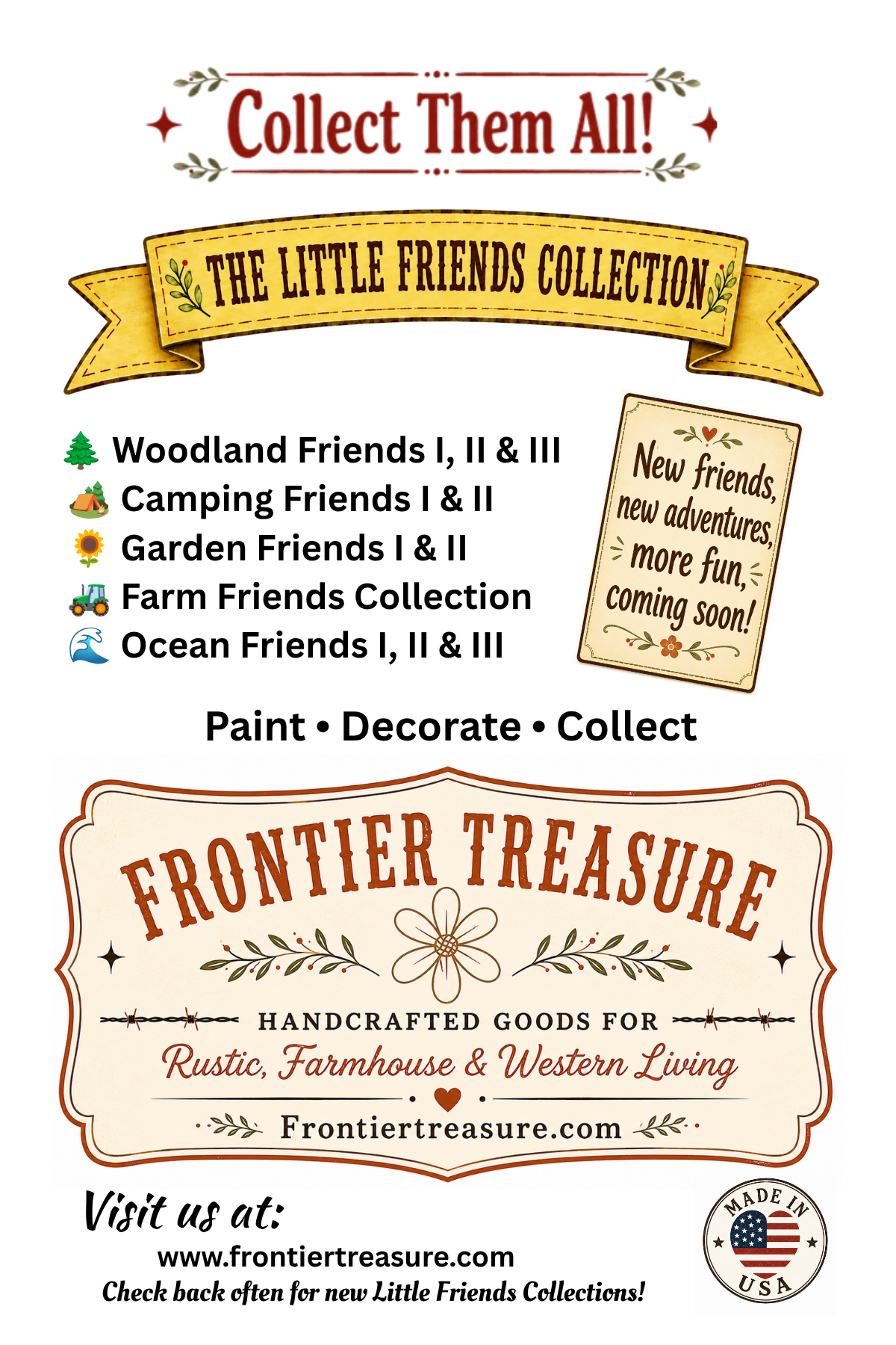 Ocean Friends II – Unfinished Wood Ocean Animal Set