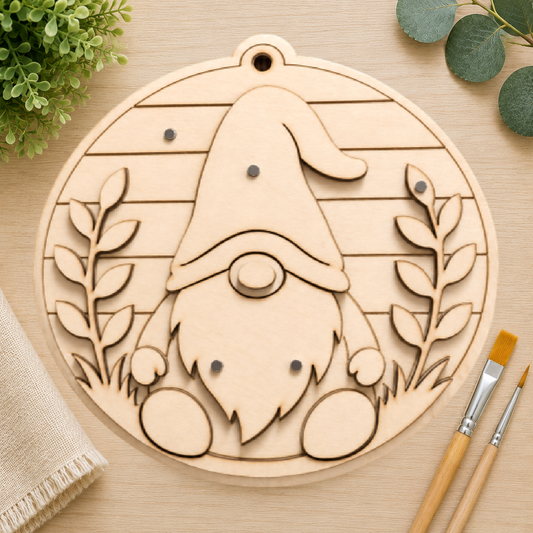 Gnome Interchangeable Base – Unfinished Wood DIY Craft