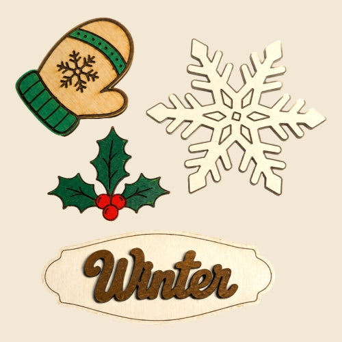 Winter Interchangeables – Unfinished Wood DIY Seasonal Set