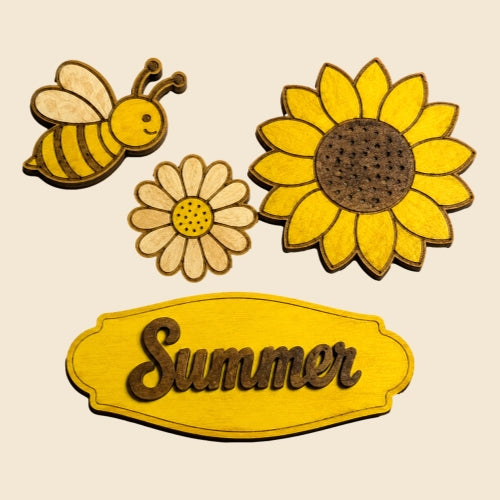 Summer Interchangeables – Unfinished Wood DIY Seasonal Set