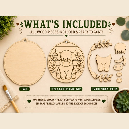 Owl Interchangeable Base – Unfinished Wood DIY Craft