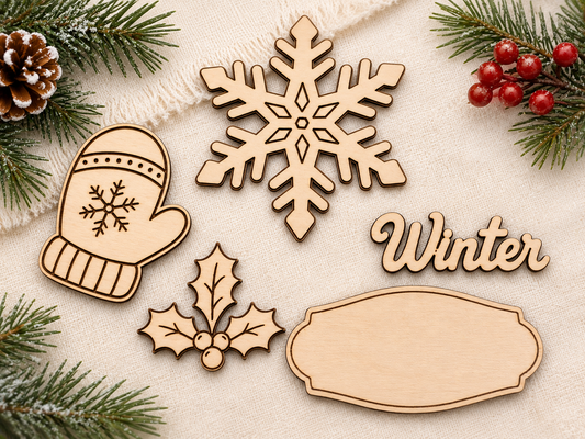 Winter Interchangeables – Unfinished Wood DIY Seasonal Set
