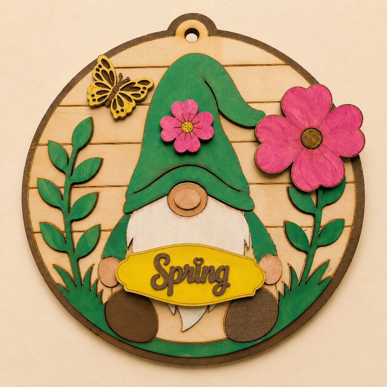 Gnome Interchangeable Base – Unfinished Wood DIY Craft