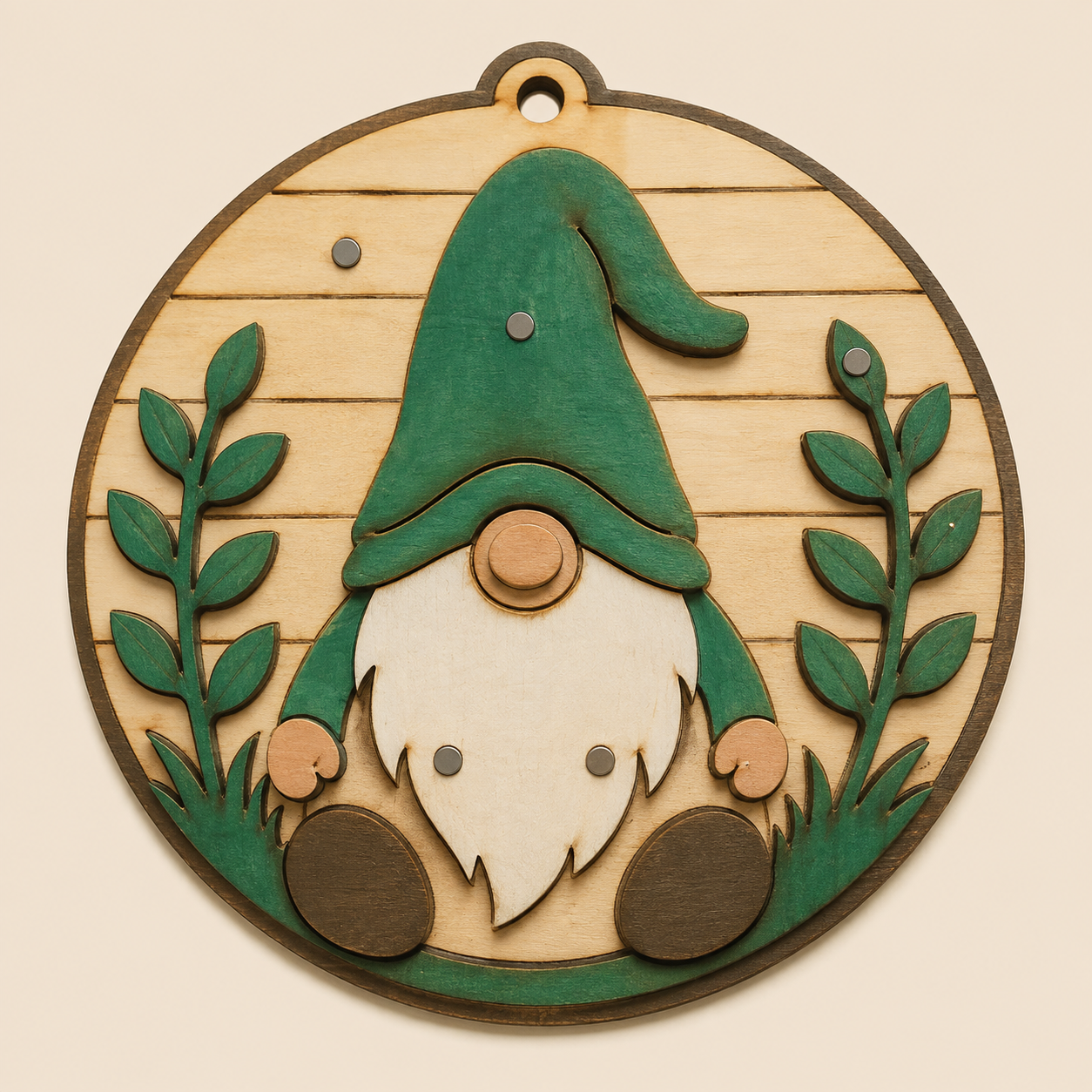 Gnome Interchangeable Base – Unfinished Wood DIY Craft