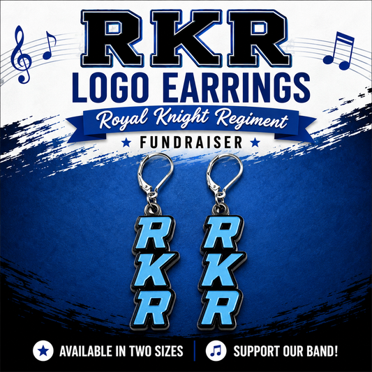 RKR Royal Knight Regiment Logo Earrings | Marching Band Fundraiser