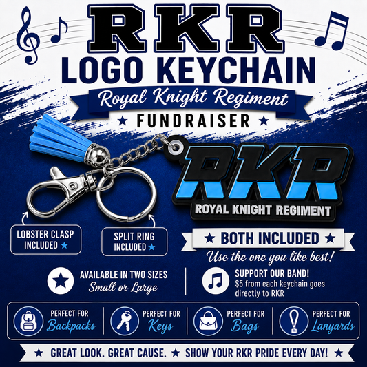 RKR Royal Knight Regiment Personalized Keychain or Bag Tag | Band Instrument Keychain | Marching Band Fundraiser