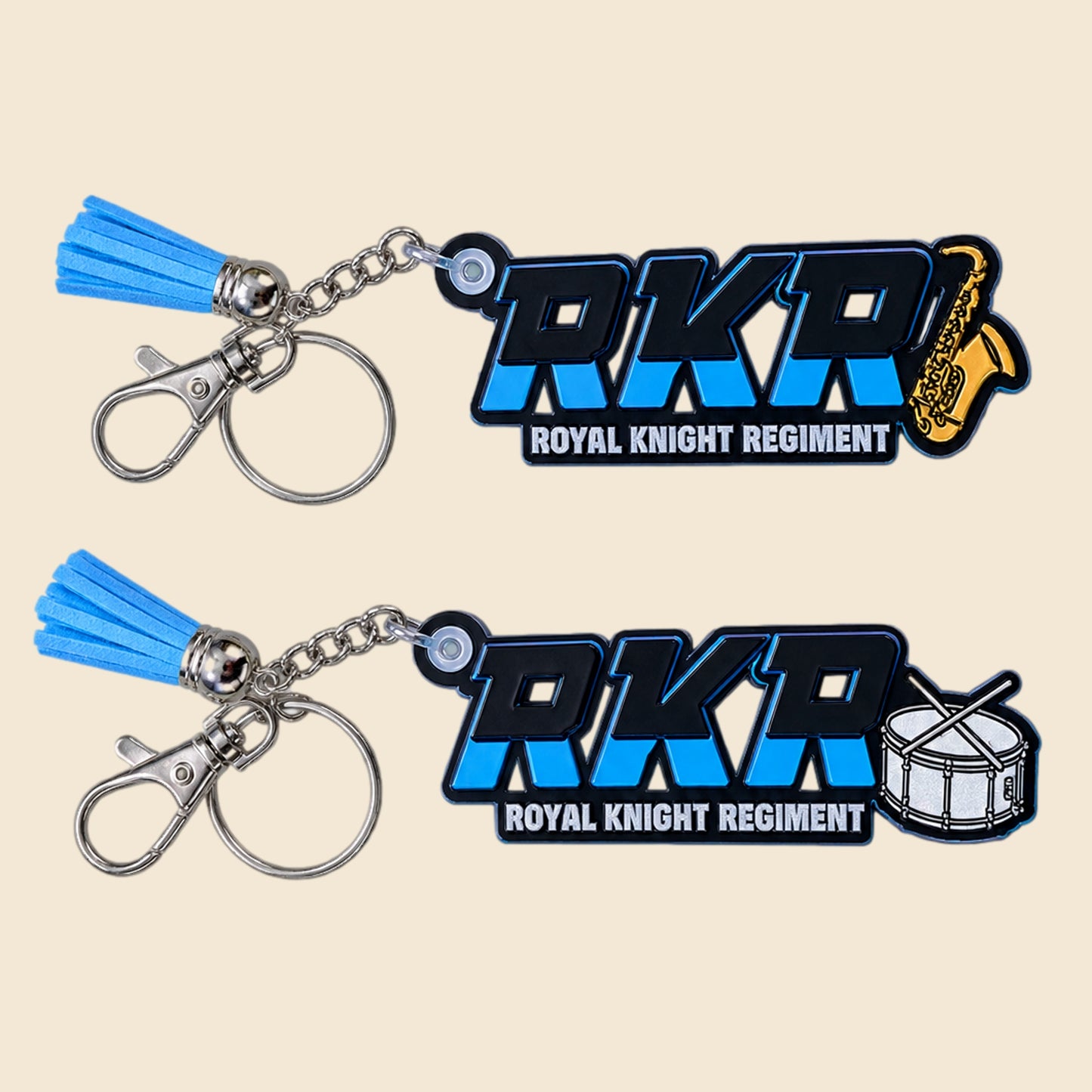 RKR Royal Knight Regiment Personalized Keychain or Bag Tag | Band Instrument Keychain | Marching Band Fundraiser