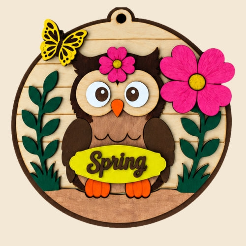 Owl Interchangeable Base – Unfinished Wood DIY Craft