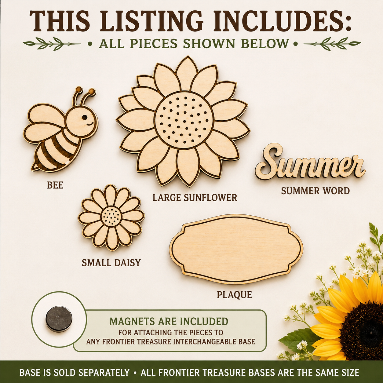 Summer Interchangeables – Unfinished Wood DIY Seasonal Set
