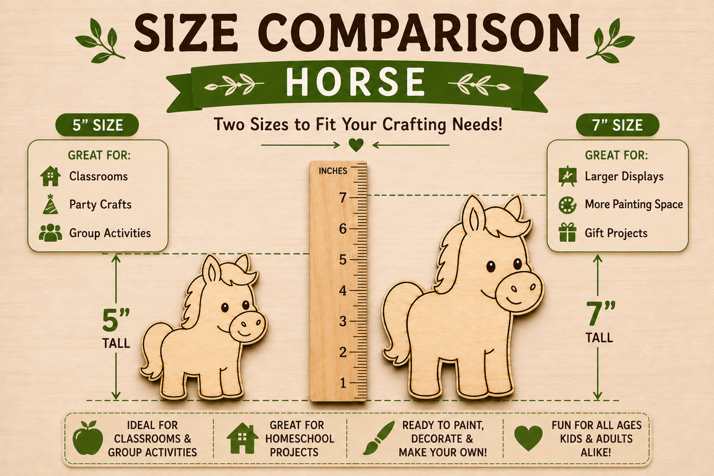 Farm Friends Classroom Pack | 20 Unfinished Wood Farm Animals