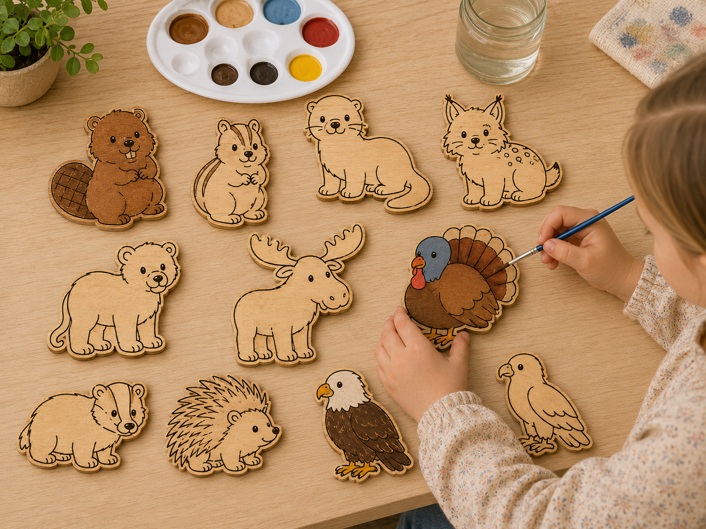 Woodland Friends II Unfinished Wood Animal Set