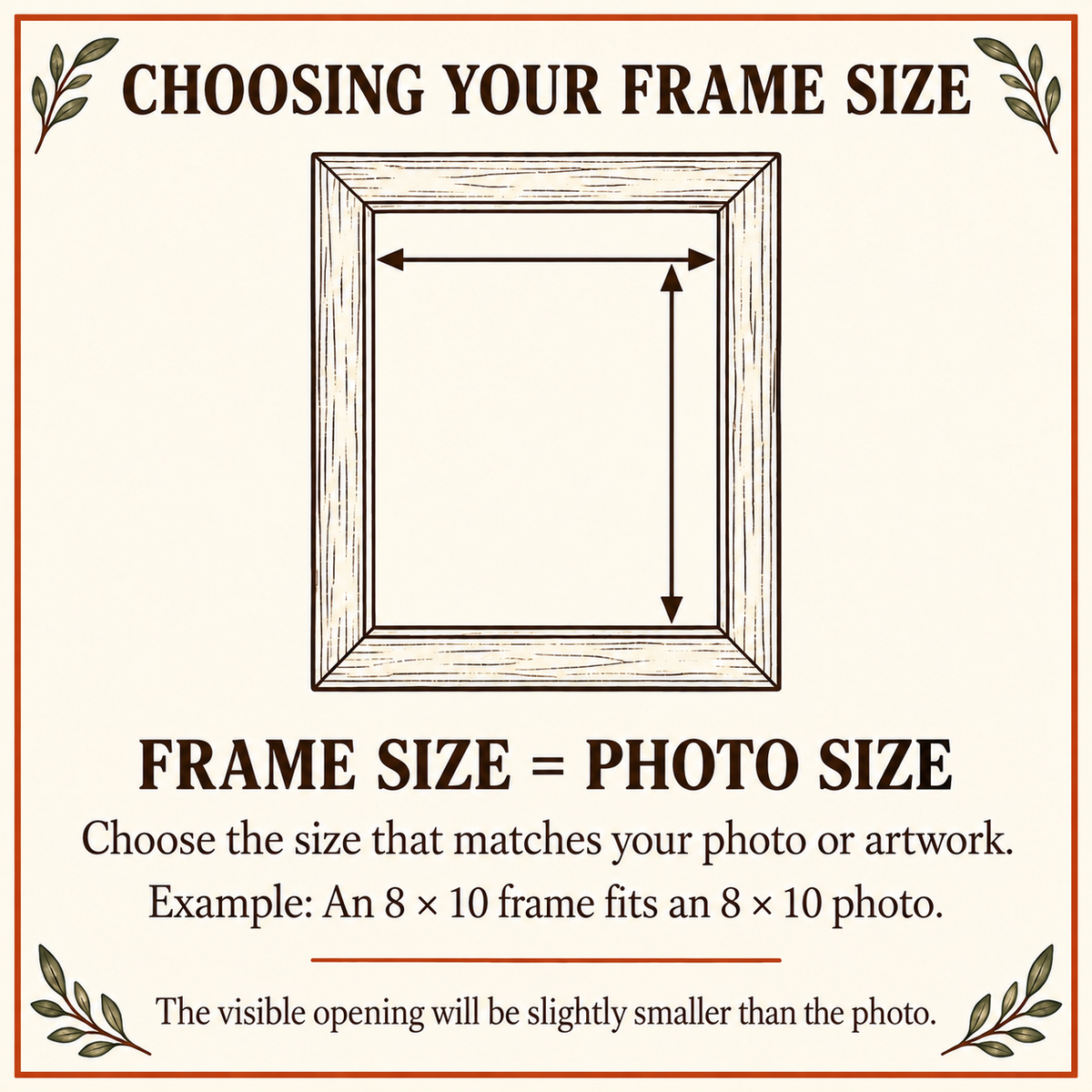 Rustic Wood Picture Frame – 3½″ Wide Molding