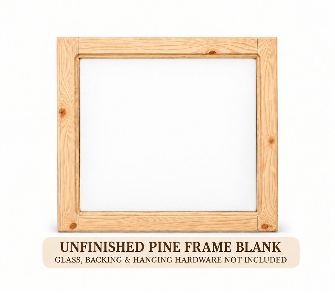 Unfinished Pine Picture Frame Blank – 1½″ Molding