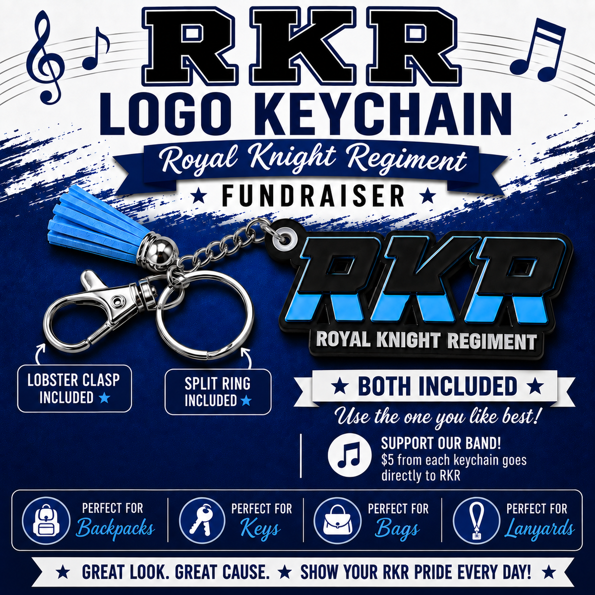 RKR Royal Knight Regiment – Personalized Keychain & Bag Tag