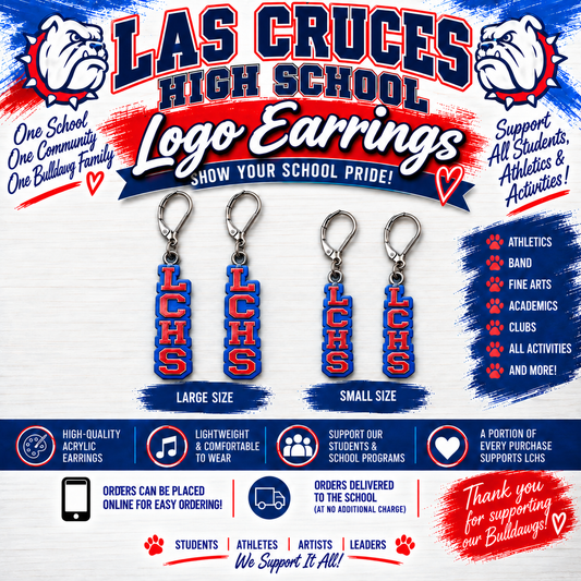 LCHS Las Cruces High School Earrings – Bulldawgs Fundraiser