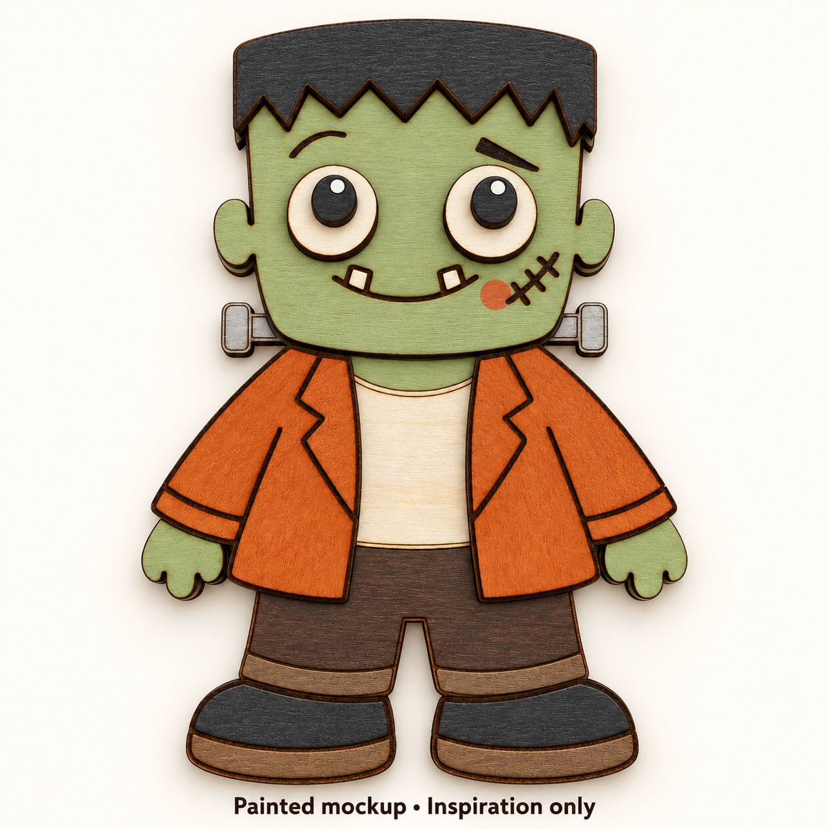 Friendly Monster DIY Wood Craft – Unfinished Layered Halloween Decor