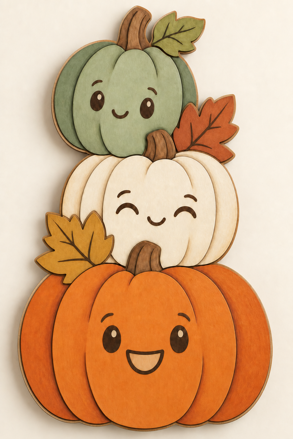 Stacked Pumpkins DIY Wood Craft – Unfinished Layered Fall & Halloween Decor