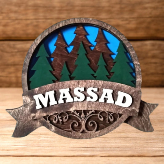 Forest Welcome Sign – Rustic Cabin Pine Tree Wall Decor – Layered Wood Woodland Welcome Sign
