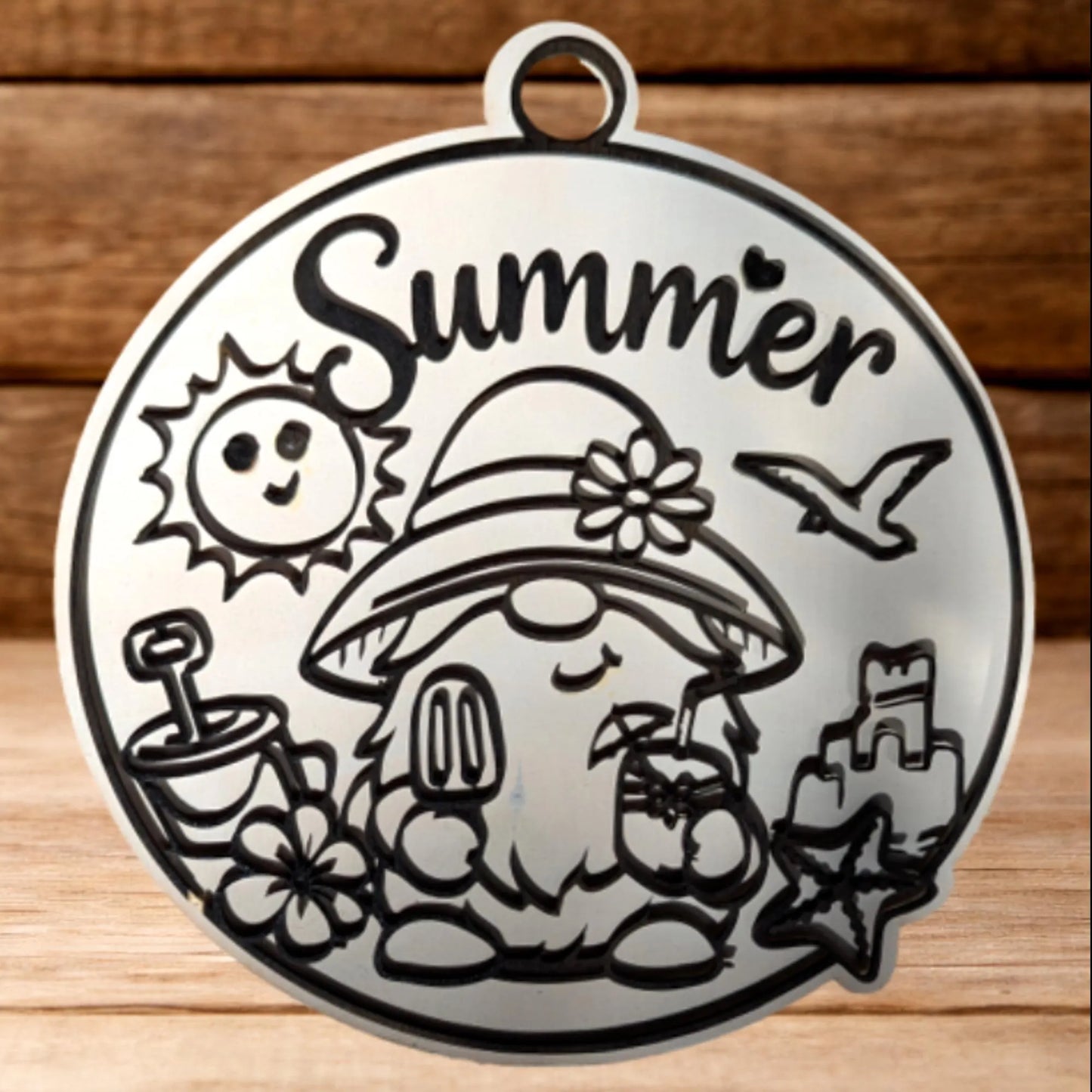 Seasonal Gnome Door Hanger Set | Set of 4 Farmhouse Gnome Signs | Spring Summer Fall Winter Wall Decor | Layered Wood Seasonal Decor | Frontier Treasure Original